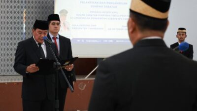 Maesyal Rasyid menegaskan jabatan merupakan amanah saat melantik tiga pejabat Eselon II dalam rotasi birokrasi Tangerang.
